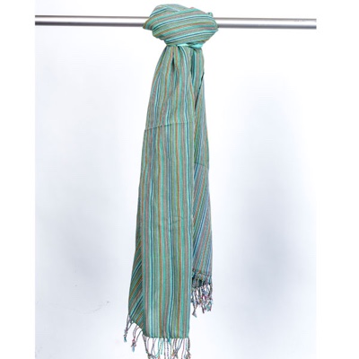 Bliss Striped Scarf-Green